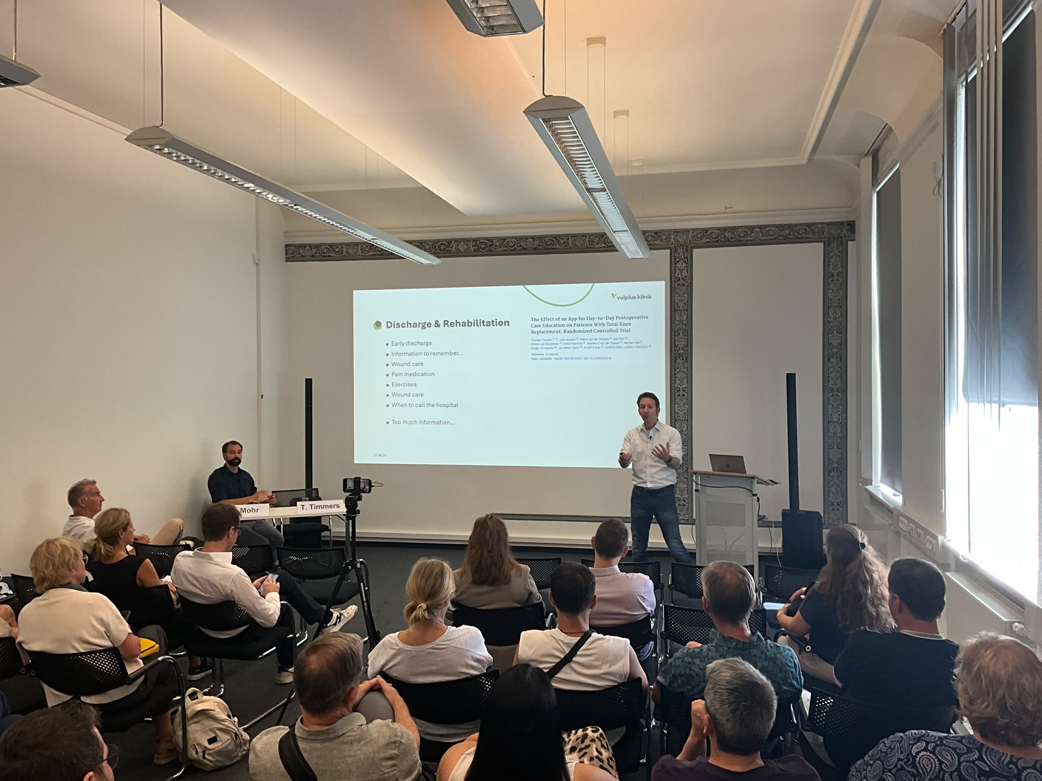 Fast Track Endoprothetik Berlin conference presentation on Patient Journey and Vulpius Klinik.